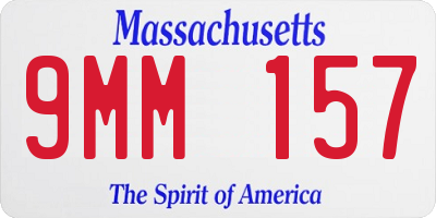 MA license plate 9MM157