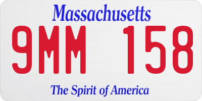 MA license plate 9MM158