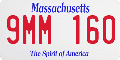MA license plate 9MM160