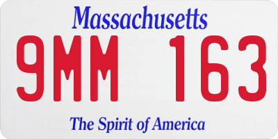 MA license plate 9MM163