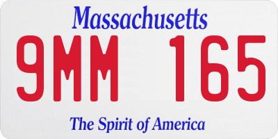 MA license plate 9MM165