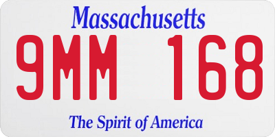 MA license plate 9MM168