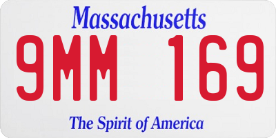 MA license plate 9MM169