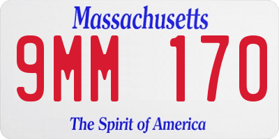 MA license plate 9MM170
