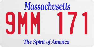 MA license plate 9MM171
