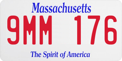 MA license plate 9MM176