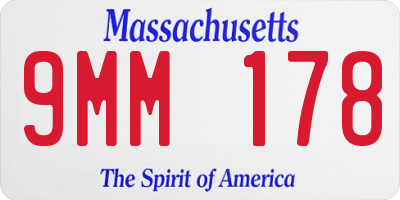 MA license plate 9MM178