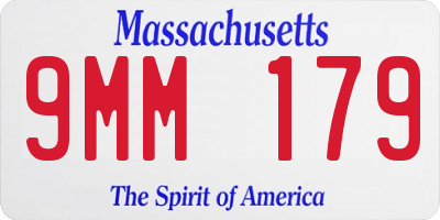 MA license plate 9MM179