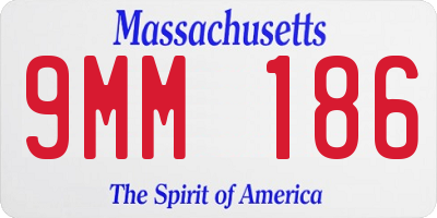 MA license plate 9MM186
