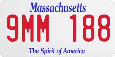 MA license plate 9MM188