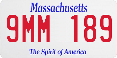 MA license plate 9MM189