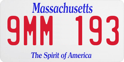 MA license plate 9MM193