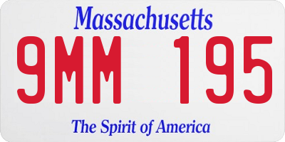 MA license plate 9MM195