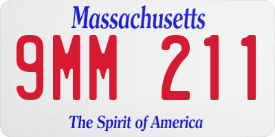 MA license plate 9MM211
