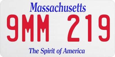 MA license plate 9MM219