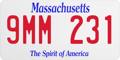 MA license plate 9MM231