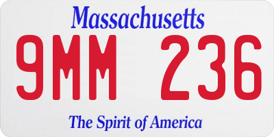 MA license plate 9MM236