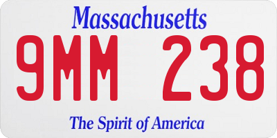 MA license plate 9MM238