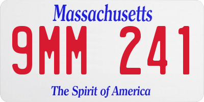 MA license plate 9MM241