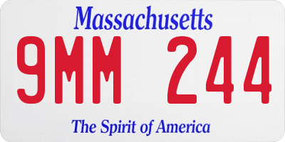 MA license plate 9MM244