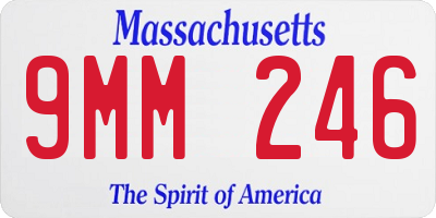 MA license plate 9MM246