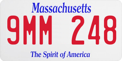 MA license plate 9MM248