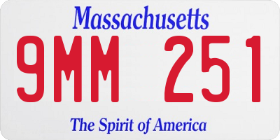 MA license plate 9MM251