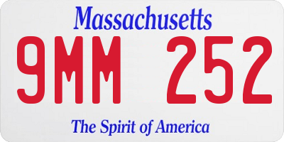 MA license plate 9MM252
