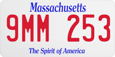 MA license plate 9MM253