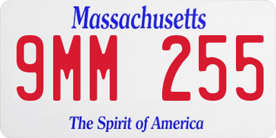 MA license plate 9MM255