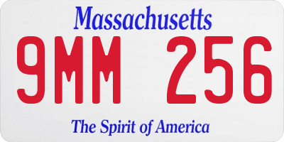 MA license plate 9MM256