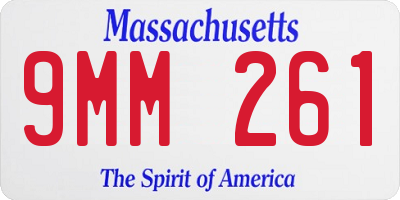 MA license plate 9MM261