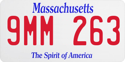 MA license plate 9MM263