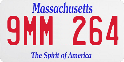 MA license plate 9MM264