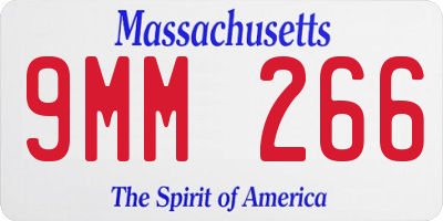 MA license plate 9MM266