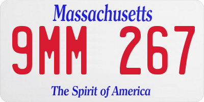 MA license plate 9MM267