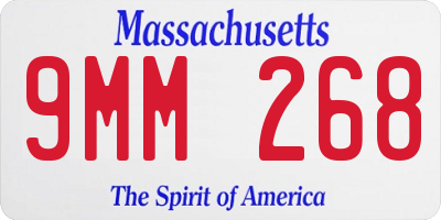 MA license plate 9MM268