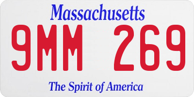 MA license plate 9MM269