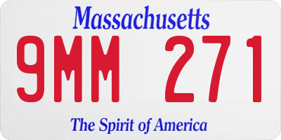 MA license plate 9MM271