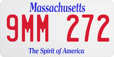 MA license plate 9MM272