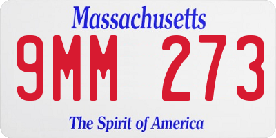 MA license plate 9MM273