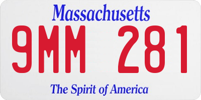 MA license plate 9MM281