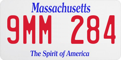 MA license plate 9MM284