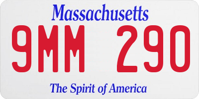 MA license plate 9MM290