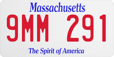MA license plate 9MM291
