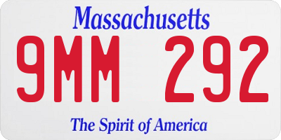 MA license plate 9MM292