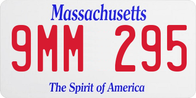 MA license plate 9MM295