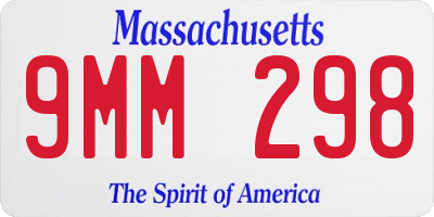 MA license plate 9MM298