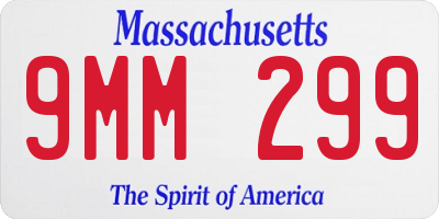 MA license plate 9MM299