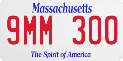 MA license plate 9MM300